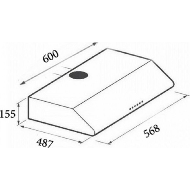 Pyramis Κλασικός 2 Μοτέρ Λευκός ΜΤ (065019002) Απλοί απορροφητήρες