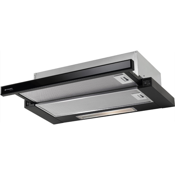 Pyramis 065032801 GLASS Συρόμενοι απορροφητήρες Black