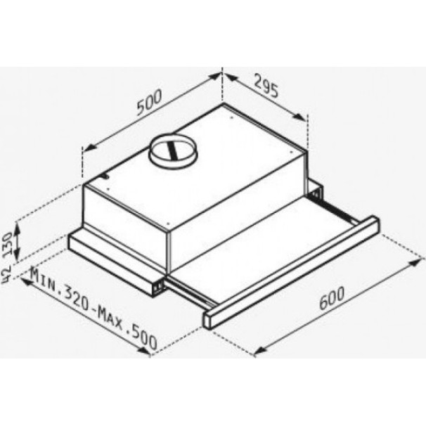 Pyramis 065032801 GLASS Συρόμενοι απορροφητήρες Black