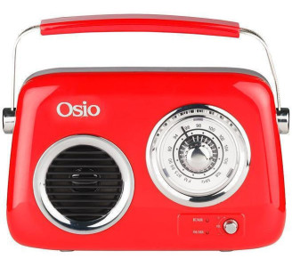 Osio Opr-3040R (5205082281298) Retro Red Φορητά Ράδιο-Cd