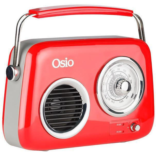Osio Opr-3040R (5205082281298) Retro Red Φορητά Ράδιο-Cd