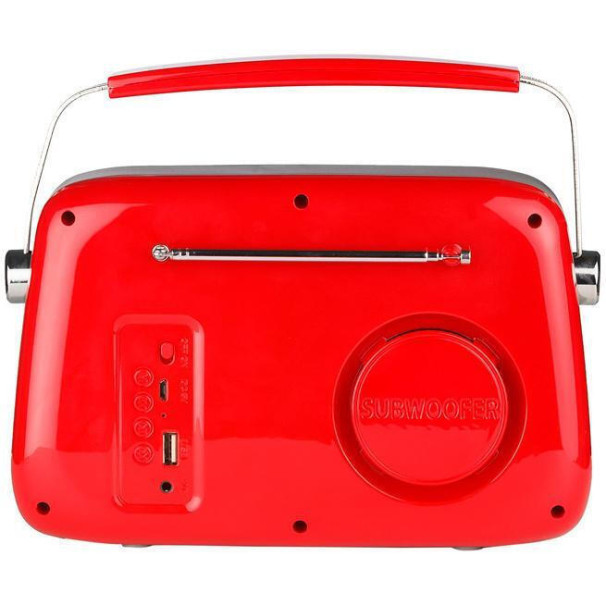 Osio Opr-3040R (5205082281298) Retro Red Φορητά Ράδιο-Cd