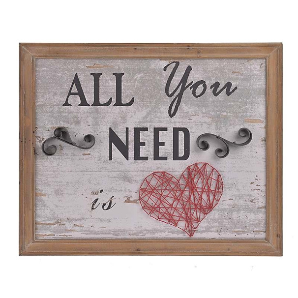 INART Πίνακας Ξύλινος/Μεταλλικός 'ALL YOU NEED' 3-90-812-0019