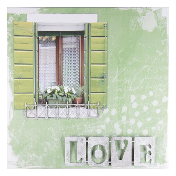INART Πίνακας Printed Καμβάς Μεταλλ LOVE 50X2.5X50 3-90-709-0279