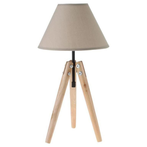 INART Λάμπα Επιτραπέζια Ξύλινος Τρίποδας Natural 22X44 3-15-716-0117