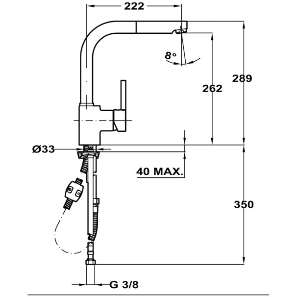 Teka ARK 938 B.495.XP Μπαταρία Κουζίνας Pull Out Χρωμέ