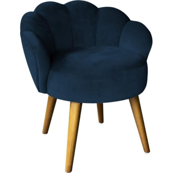 INART Σκαμπό Peacock Βελούδινο Μπλε 3-50-104-0390