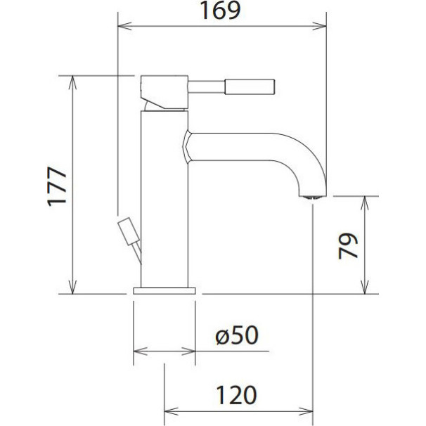 La torre Tech 12007-100 Chrome Μπαταρία Νιπτήρος