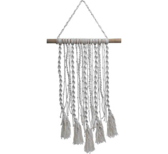 INART Διακοσμητικό Τοίχου Macrame Λευκό/Natural 3-70-047-0026