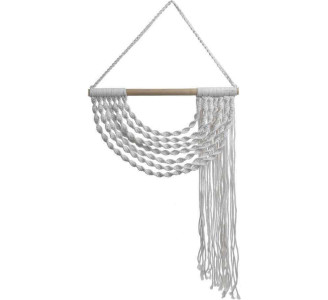 INART Διακοσμητικό Τοίχου Macrame Λευκό/Natural 3-70-047-0022