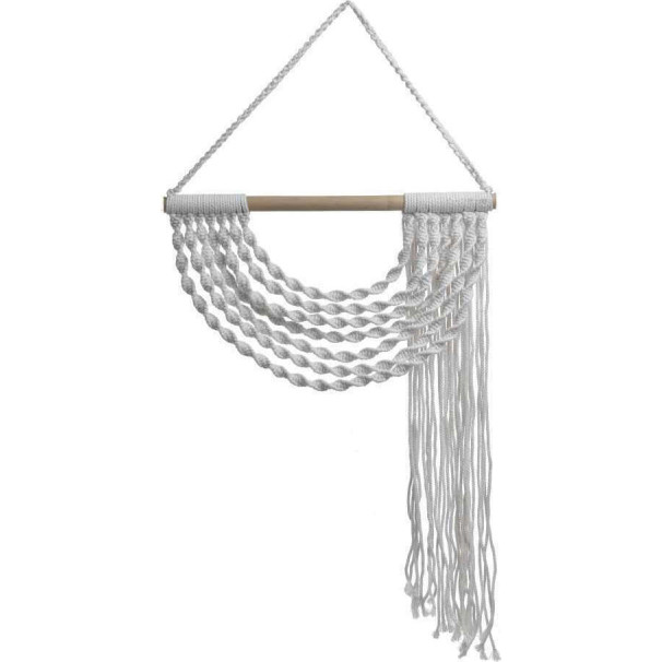 INART Διακοσμητικό Τοίχου Macrame Λευκό/Natural 3-70-047-0022