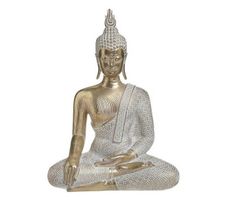 INART Βούδας Resin Αντικέ Χρυσός/Λευκός 3-70-301-0164