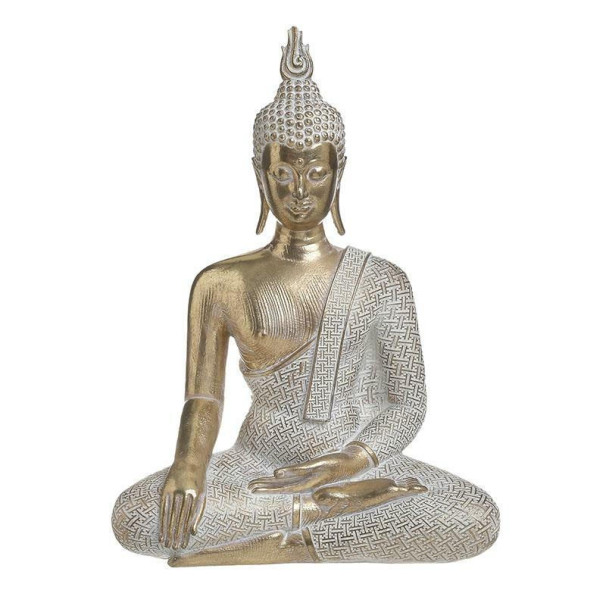 INART Βούδας Resin Αντικέ Χρυσός/Λευκός 3-70-301-0164