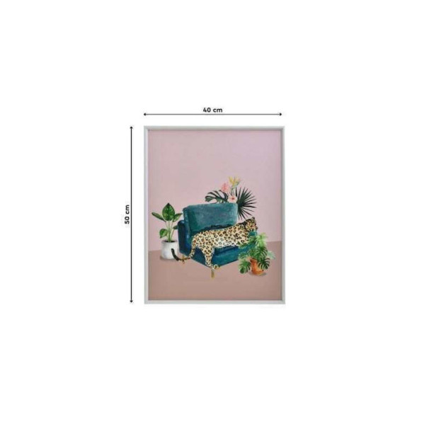 INART Πίνακας Με Πλαίσιο Printed Pl/Mdf Λεοπάρδαλη 3-90-763-0088
