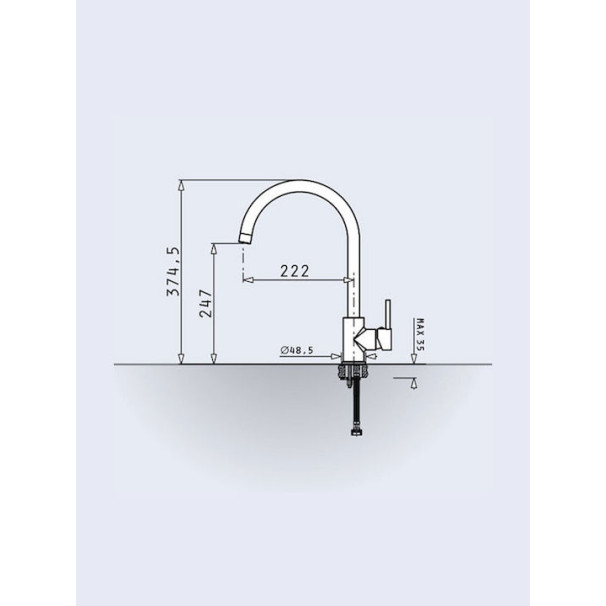 Pyramis Spicato Chrome Ψηλή Μπαταρία Κουζίνας 090932901