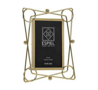 ESPIEL Κορνίζα Μεταλλική 13x18cm με Χρυσό Πλαίσιο FAM411