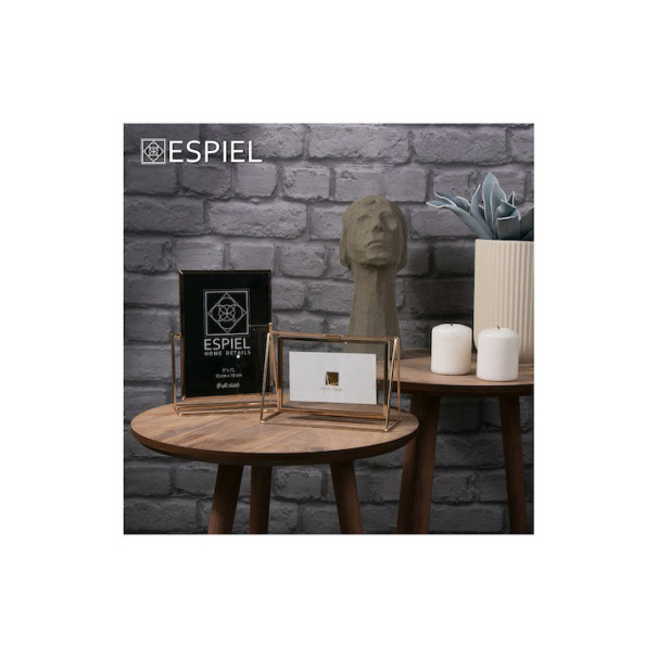 ESPIEL Κορνίζα Μεταλλική Χρυσή 2 Όψεων FAM560