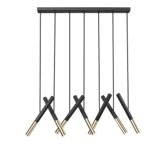 VIOKEF BALLET 4265400 Κρεμαστό Φωτιστικό LED με Θερμό Λευκό Φως Ράγα Μαύρο